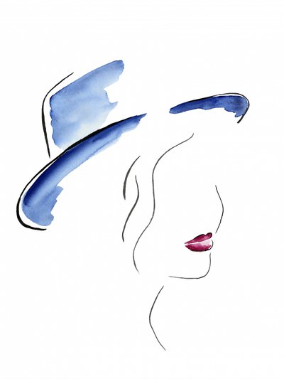 Sombrero azul para mujer elegante de Natalie Bruns