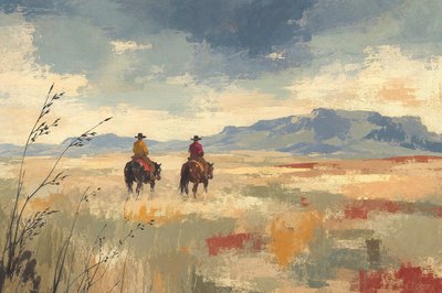 Vaqueros por las vastas llanuras de Natalie Bruns