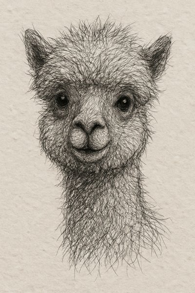 Un adorable bebé de alpaca de Natalie Bruns