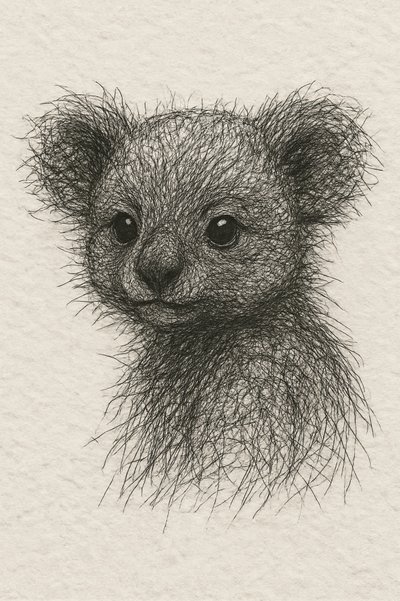 Dibujo de un koala bebé muy mono de Natalie Bruns
