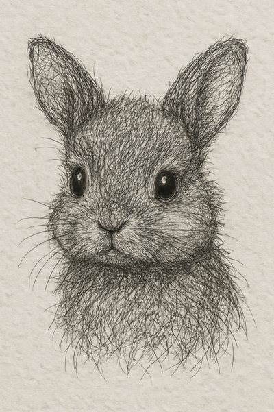 Dibujo de un conejito muy mono de Natalie Bruns