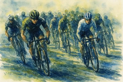 Carrera ciclista dinámica de Natalie Bruns