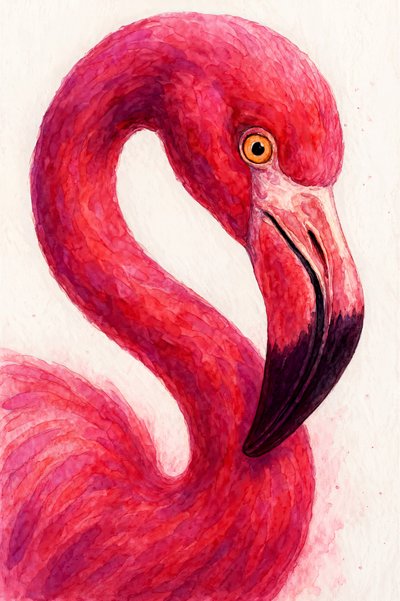 Elegante flamenco rosa de Natalie Bruns