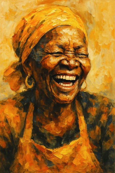 Retrato de una risa dorada de Natalie Bruns