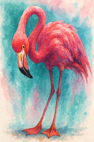Elegante flamenco rosa de Natalie Bruns