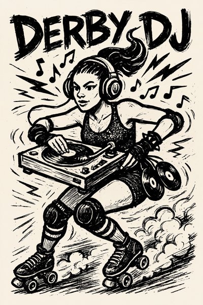 DJ de roller derby de Natalie Bruns