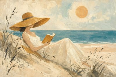 Lectura tranquila en la playa de Natalie Bruns