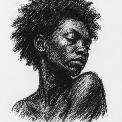 Mujer negra serena de Natalie Bruns