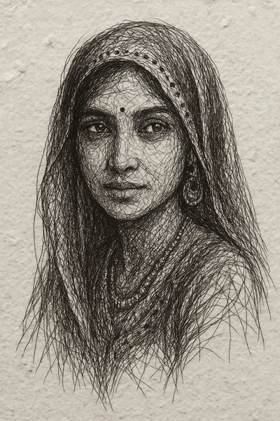 Retrato sereno de un indio de Natalie Bruns