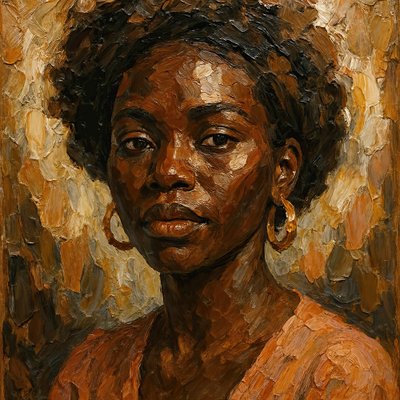 Retrato africano con textura de Natalie Bruns