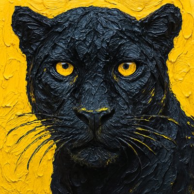 Pantera negra con textura de Natalie Bruns