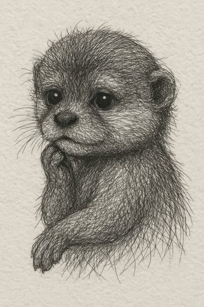 La pequeña nutria pensativa de Natalie Bruns