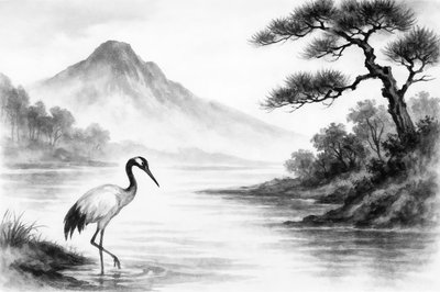 Escena tranquila en el lago Crane de Natalie Bruns
