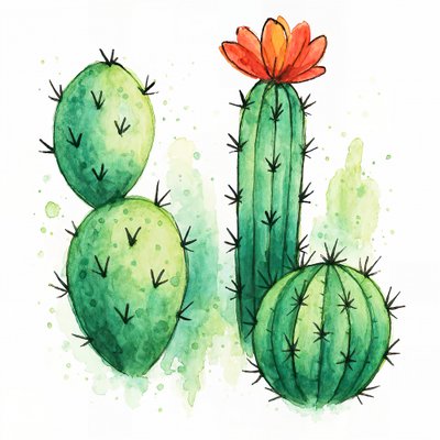 Flor de cactus de colores vivos de Natalie Bruns