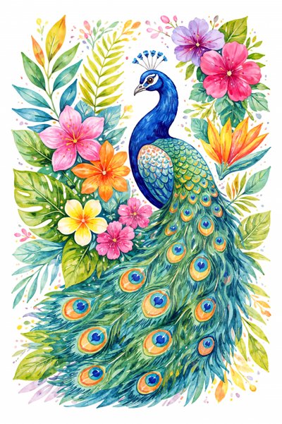 Flor de pavo real en todo su esplendor de Natalie Bruns