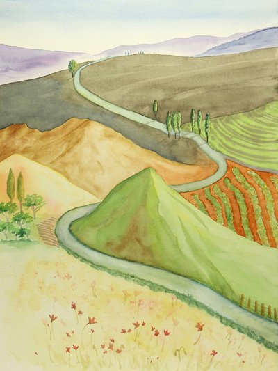 Camino rural sinuoso de Natalie Bruns