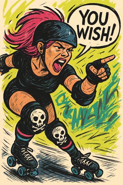 «You Wish Roller Girl» de Natalie Bruns