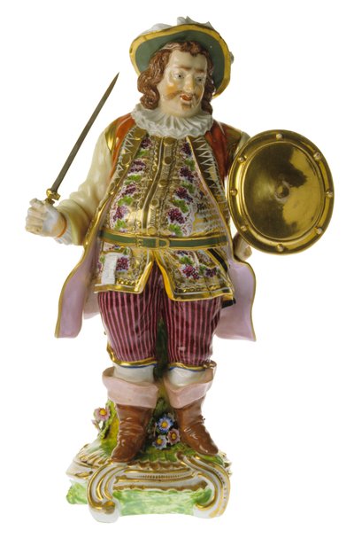 Figura de cerámica de porcelana inglesa del siglo XVIII del actor David Garrick de Nathan Benn
