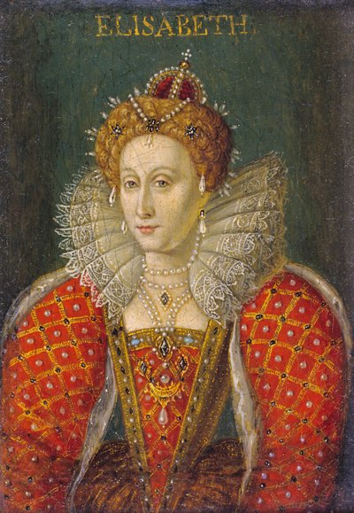 Retrato al óleo en miniatura de la reina Isabel I de Inglaterra de Nathan Benn