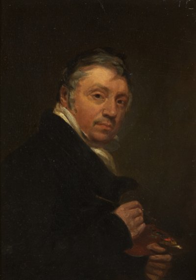 Autorretrato en el caballete de Nathan Cooper Branwhite