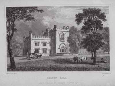 Bolton Hall de Nathaniel (after) Whittock