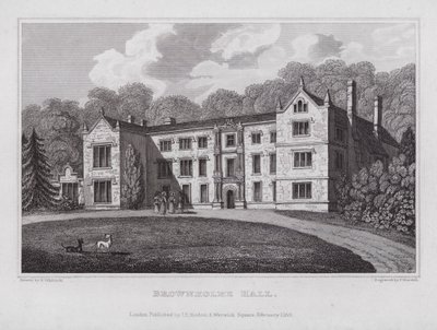 Mansión Brownholme de Nathaniel (after) Whittock