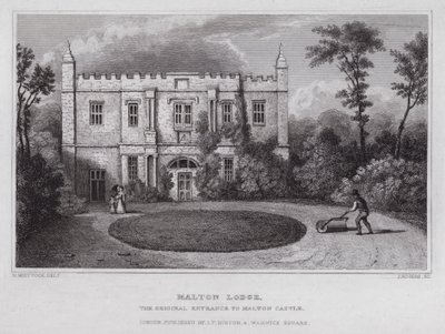 Malton Lodge, la entrada original al castillo de Malton de Nathaniel (after) Whittock