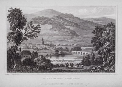 Puente de Otley, Wharfdale de Nathaniel (after) Whittock