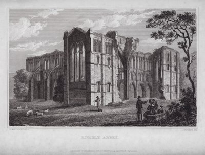 Abadía de Rivaulx de Nathaniel (after) Whittock