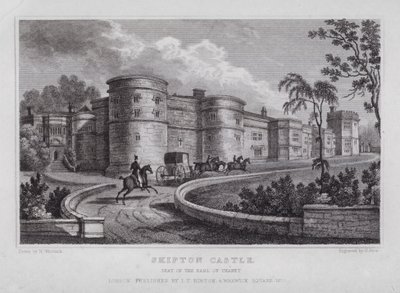 Castillo de Skipton, Sede del Conde de Thanet de Nathaniel (after) Whittock