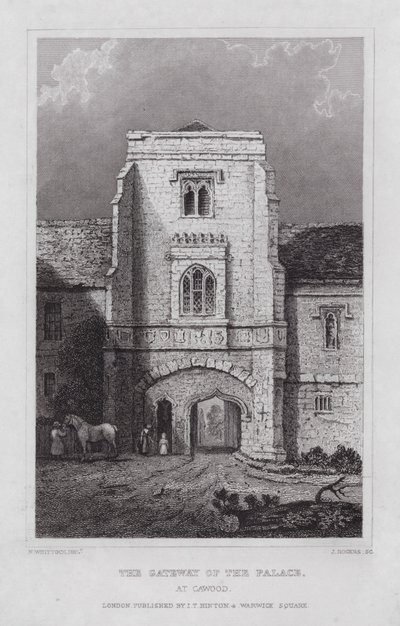 La Puerta del Palacio, en Cawood de Nathaniel (after) Whittock