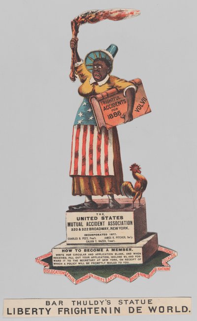 Estatua de Bar Thuldy: Libertad asustando al mundo, 1886 de Currier and Ives