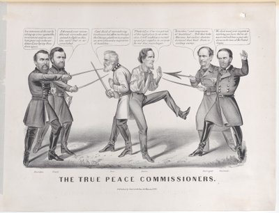Los verdaderos comisionados de paz, 1865 de Currier and Ives