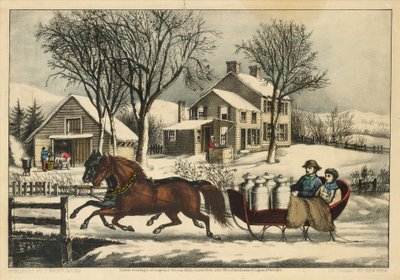 Mañana de invierno en el campo, 1873 de Currier and Ives