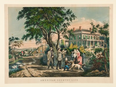 American Country Life / Tarde de octubre de Nathaniel Currier