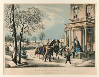 American Country Life./ Placeres de invierno de Nathaniel Currier