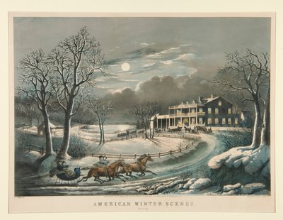 Escenas de invierno americanas. / Tardecita de Nathaniel Currier