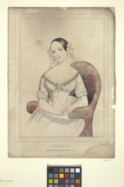 Augusta (litografía coloreada a mano) de Nathaniel Currier