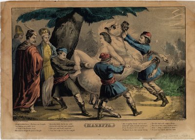 Mazeppa, placa una de cuatro de Nathaniel Currier
