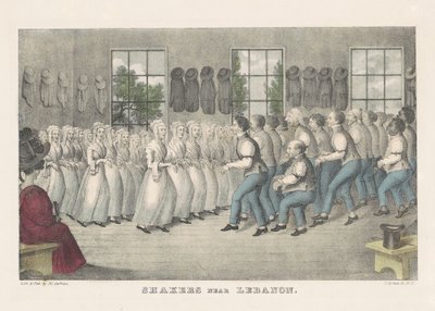 Shakers cerca de Líbano de Nathaniel Currier