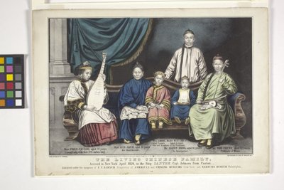 La familia china viva (litografía coloreada a mano) de Nathaniel Currier