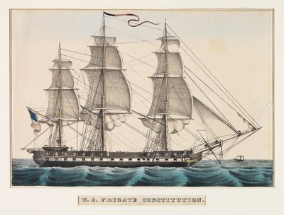 Fragata estadounidense Constitution de Nathaniel Currier