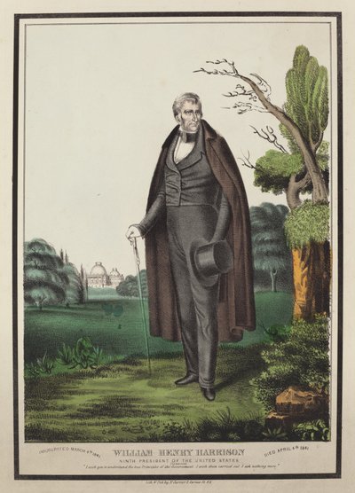 William Henry Harrison: Noveno presidente de los Estados Unidos de Nathaniel Currier