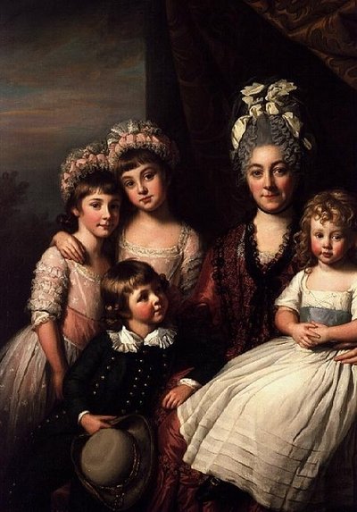 Lady Cooper con su familia de Nathaniel Dance Holland