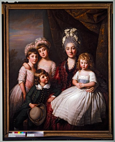 Lady Cooper rodeada de sus hijos, sin fecha (lienzo) de Nathaniel Dance