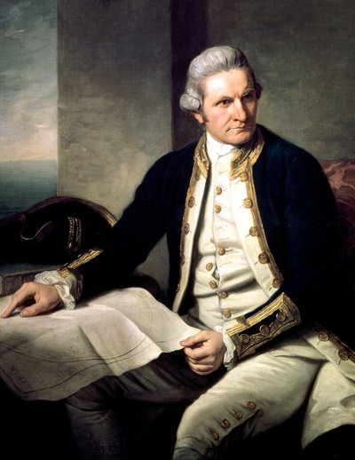 James Cook, explorador, navegante e hidrógrafo inglés, 1775-1776 de Nathaniel Dance Holland