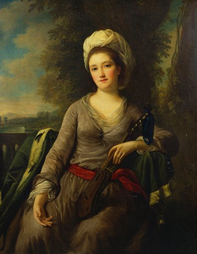 Retrato de una dama, se cree que es la Sra. Wells de Nathaniel Dance Holland