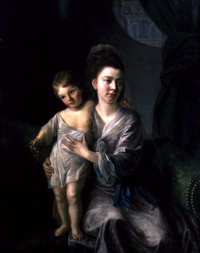 Anne Gardiner con su hijo mayor Kirkman de Nathaniel Hone