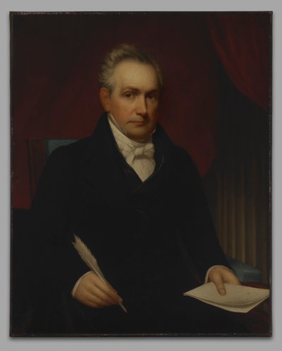 El Honorable Roger Minnot Sherman (1773-1844), B. A. 1792, M. A. 1795, LL.D. 1829, (copia después de su retrato anterior de 1840) de Nathaniel Jocelyn