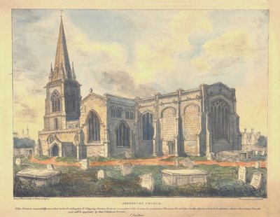 Iglesia de Adderbury, c1830 de Nathaniel Whittock